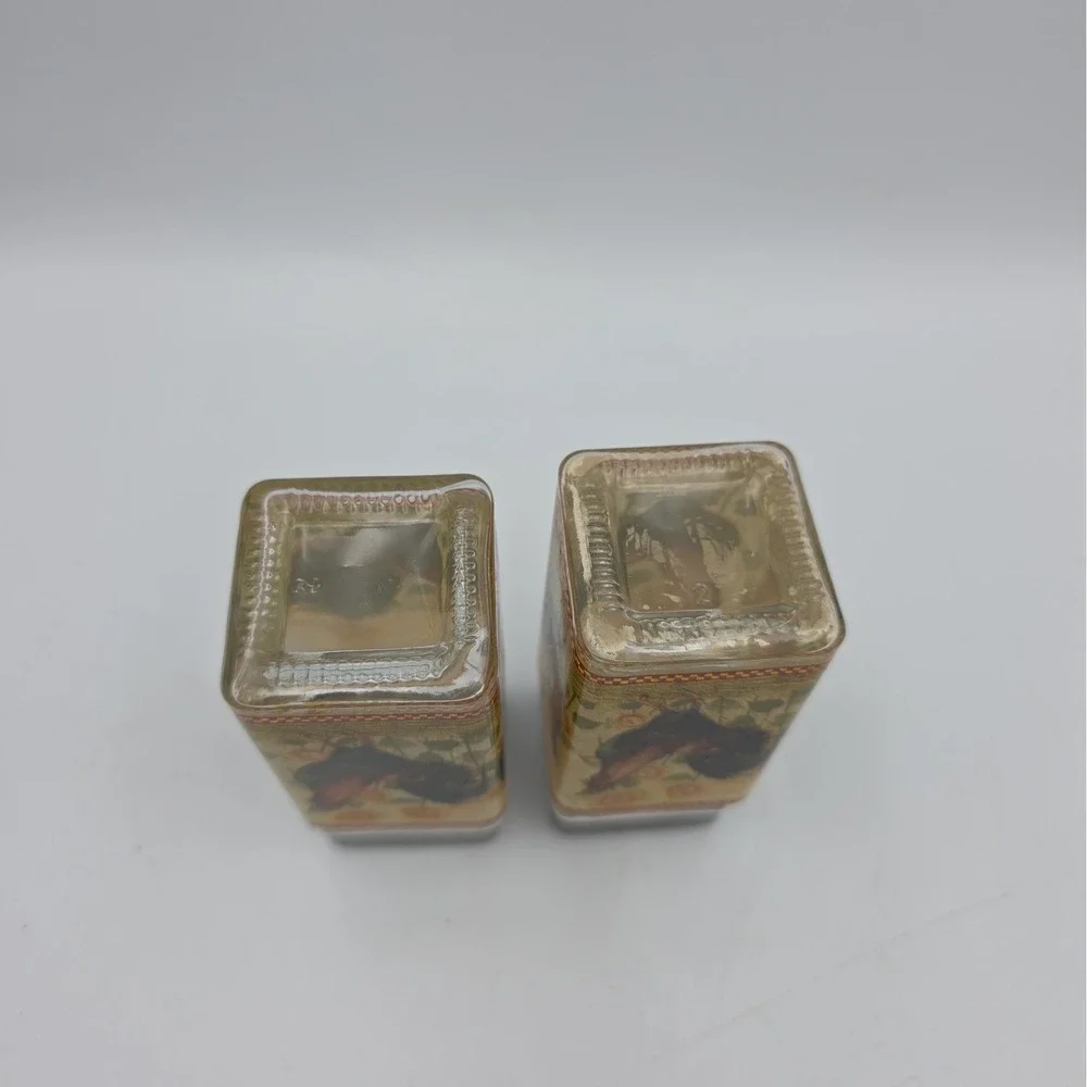 Grant Howard Rooster Glass Salt Pepper Shakers Farmhouse Sunflowers Cottagecore